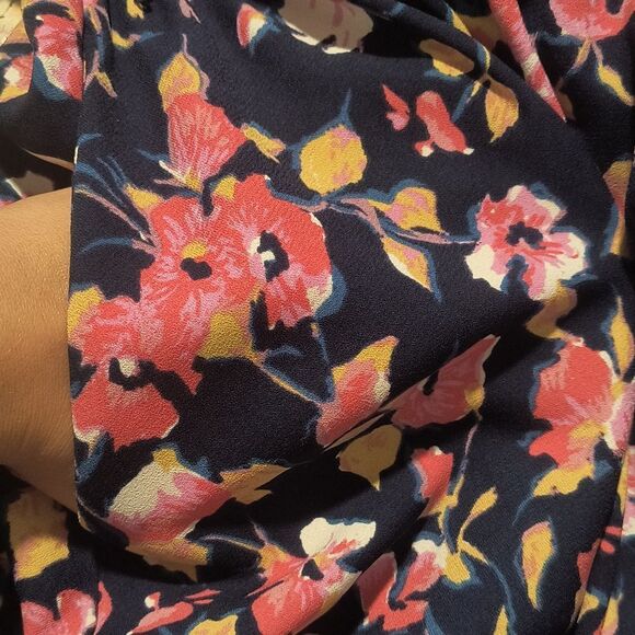 LC Lauren Conrad Dark Blue Floral Dress - Picture 5 of 5